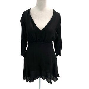 Pfeiffer Fit & Flare Cut-Out Back Mini Dress Cocktail LBD Black size Small